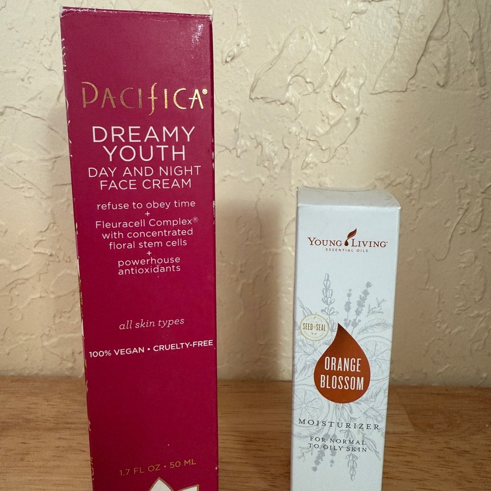 Pacifica Dreamy Youth Face Cream & Young Living Orange Blossom Moisturizer
